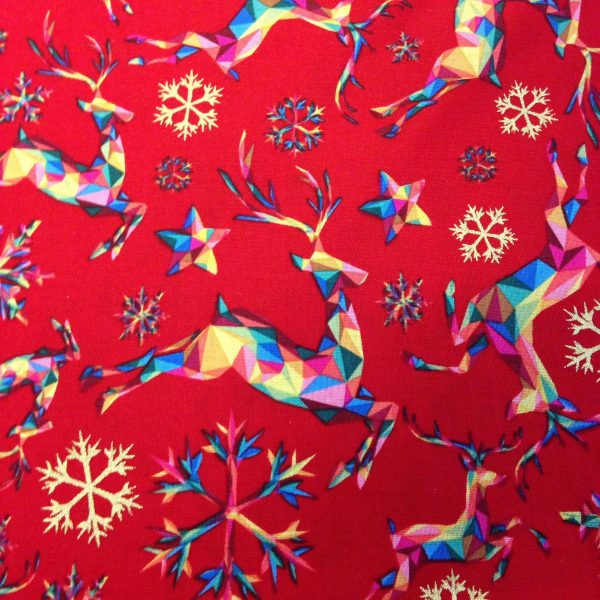 Rainbow Metallic Reindeer Red