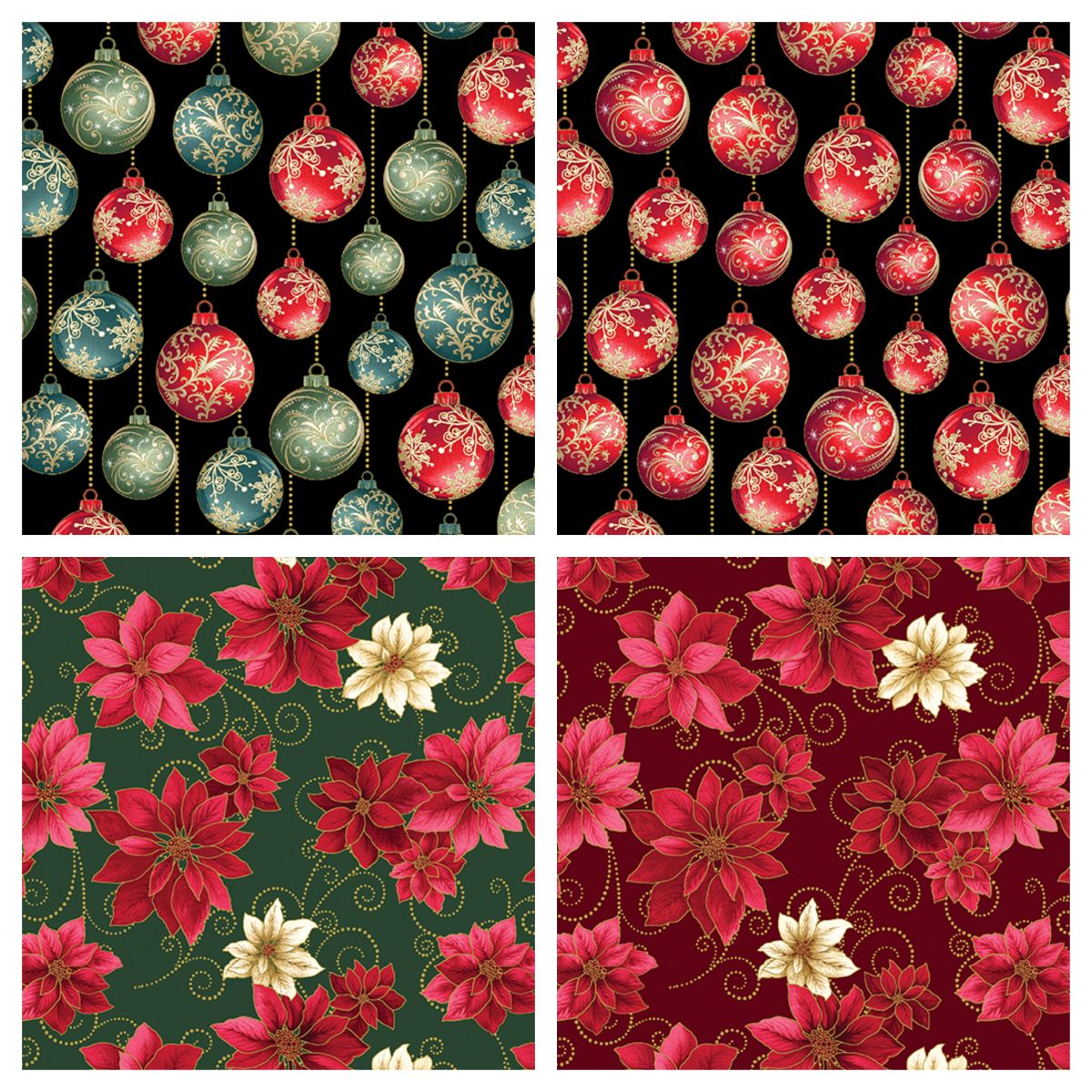 Ornament Medley Multi on Black - Image 2