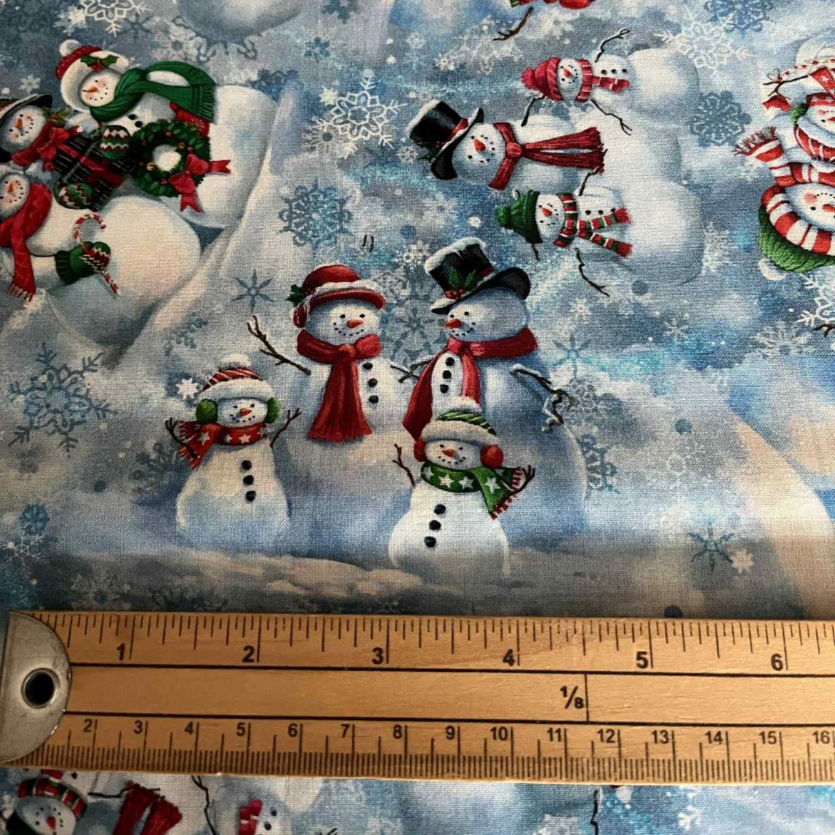 Snowman Holiday Tossed Snowmen Light Blue - Image 4