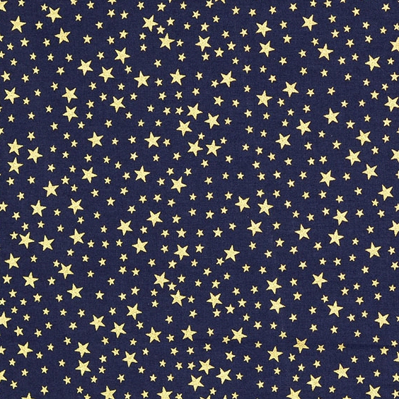 Gold Metallic Stars Navy