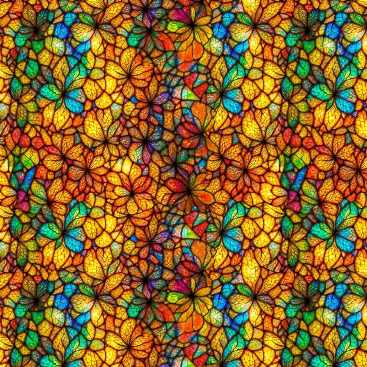 Stained Glass Petals Multi