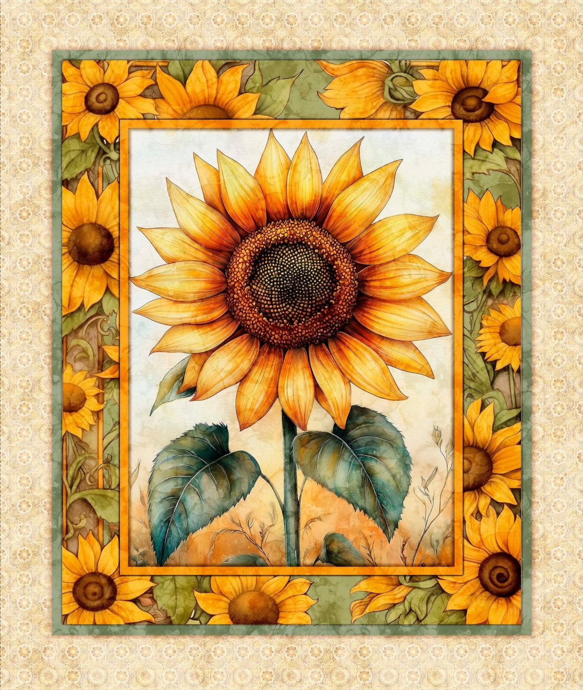 Sunflower Serenade Panel