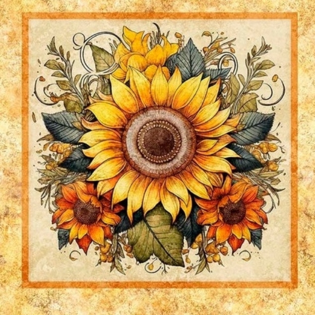 Sunflower Serenade Picture Patches Panel - Image 7