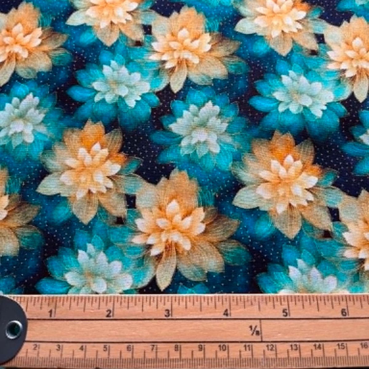 Lotus Flowers Dark Turquoise - Image 2