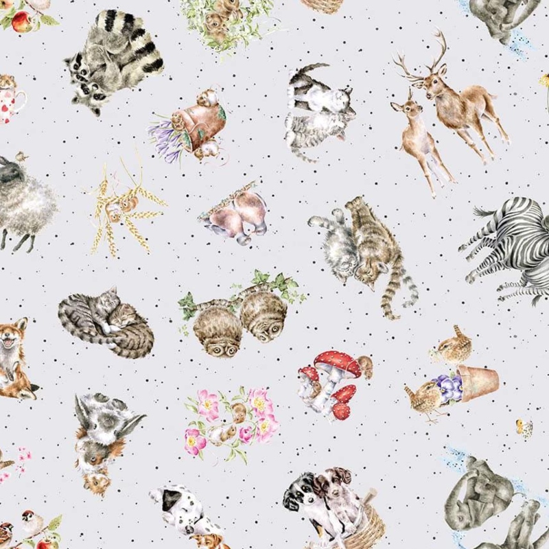 Tossed Animals Soft Grey - Image 3