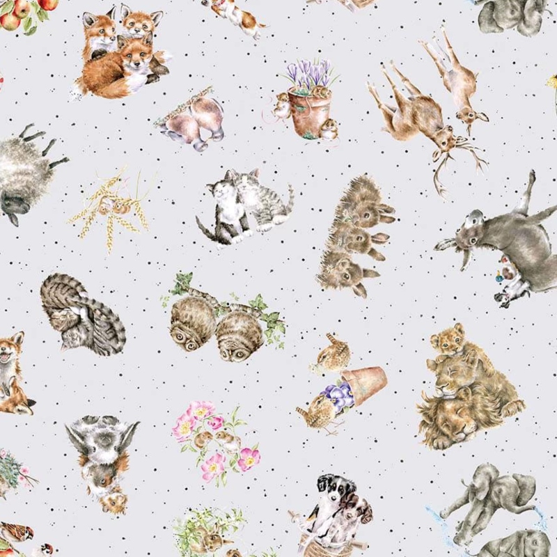 Tossed Animals Soft Grey - Image 5