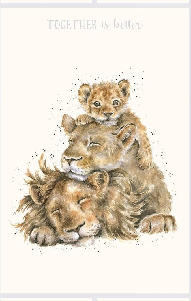 Together is Better Lion Panel Soft Grey - Image 2