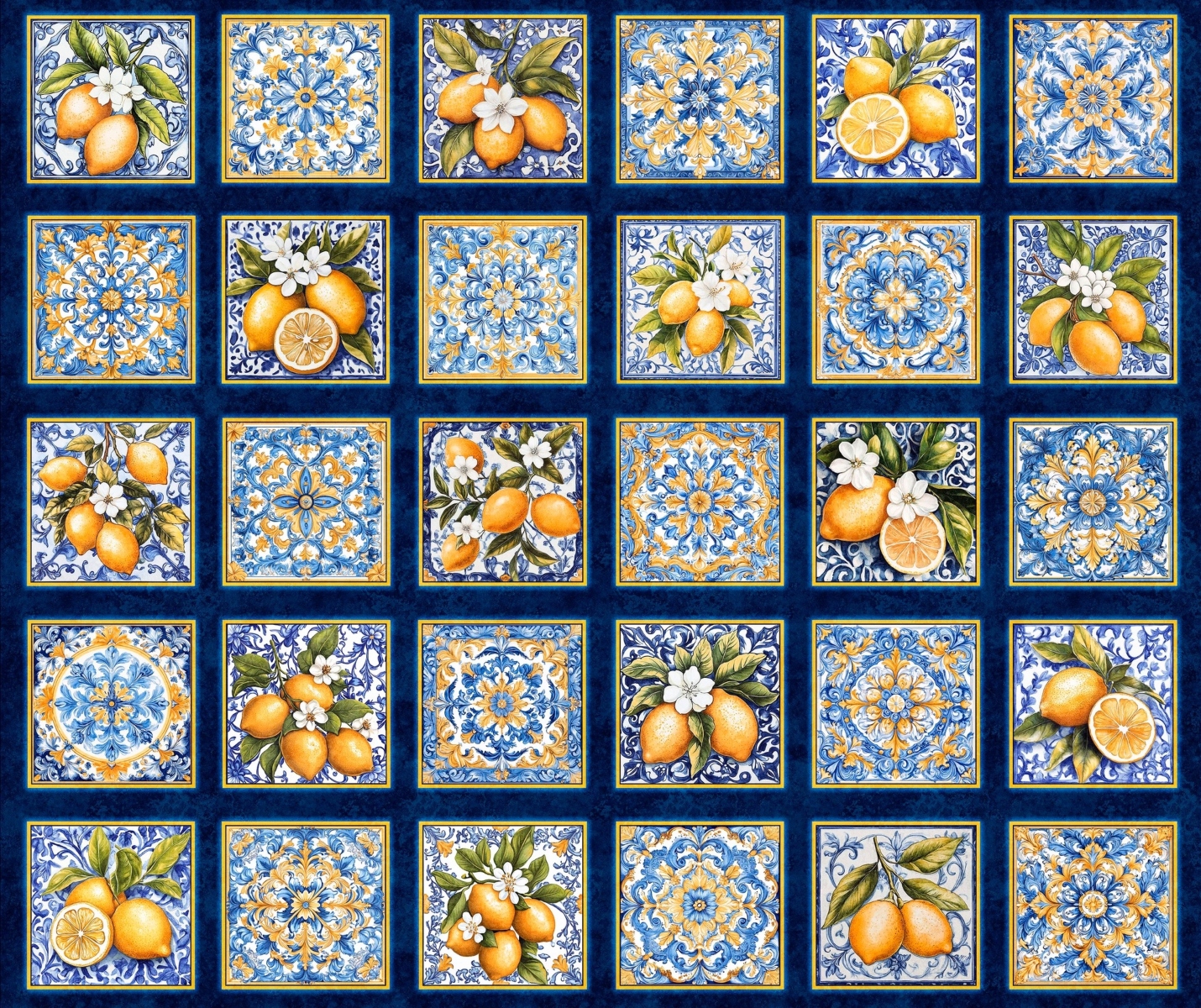 Lemon & Tiles Picture Patch Panel