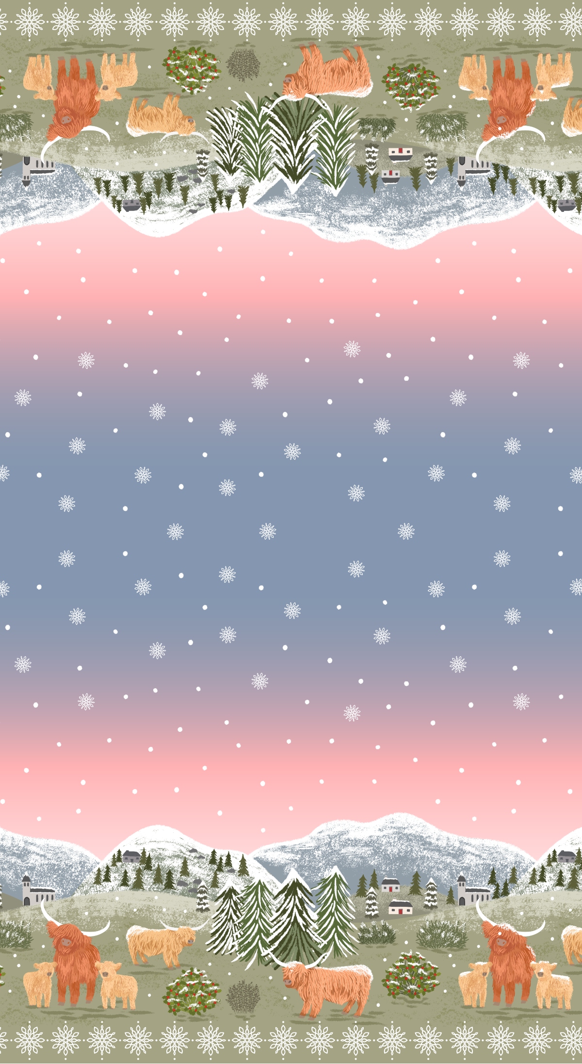 Celtic Christmas Double Edge Border