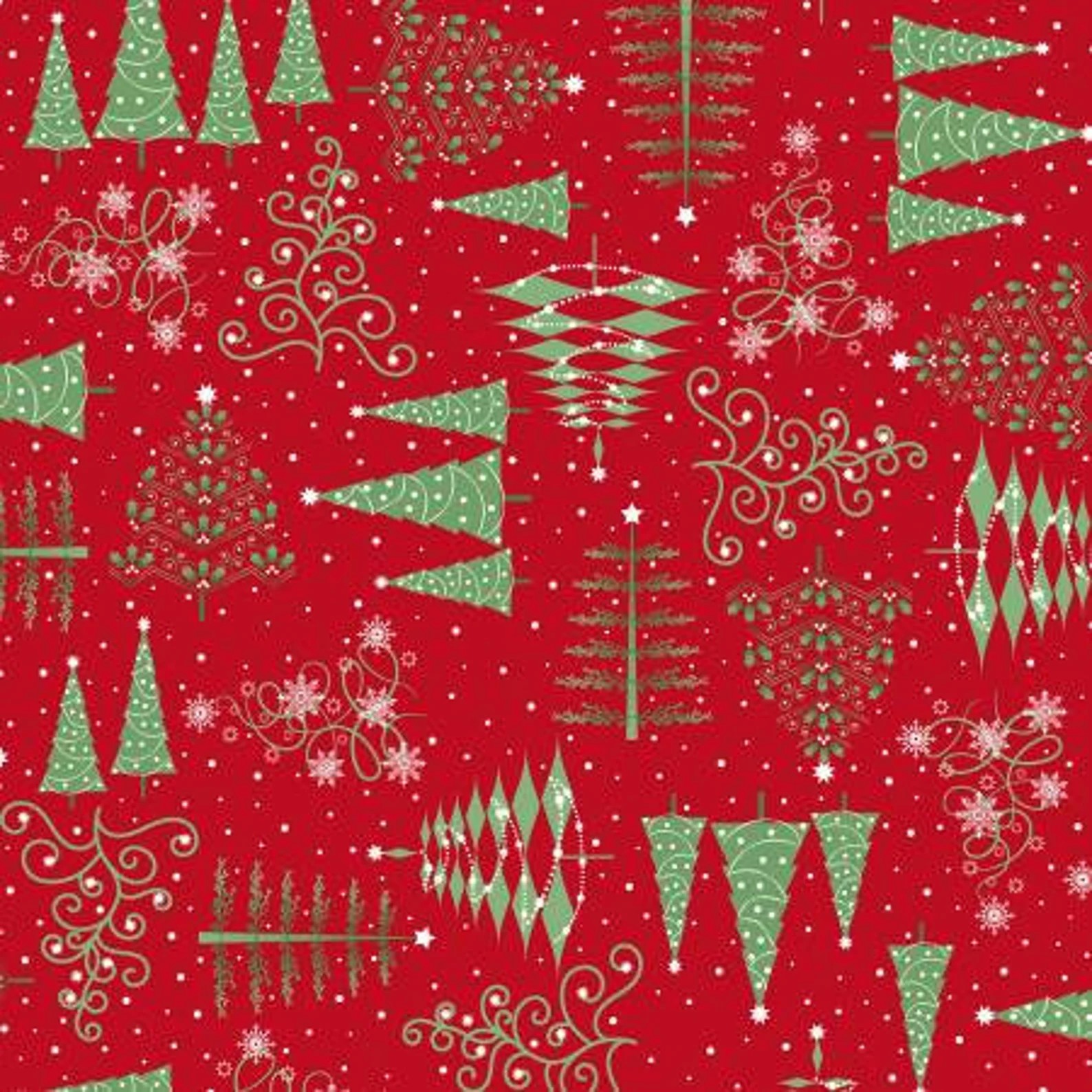 Christmas Night Trees Red - Image 5